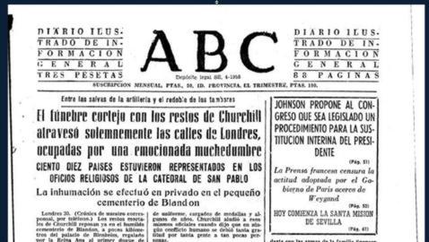 Así narró ABC el funeral de Winston Churchill hace 50 años
