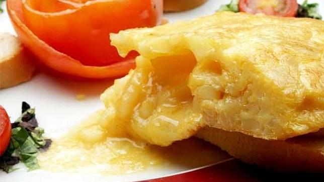 Detalle de una de las tortillas del famoso establecimiento del Paseo de la Habana