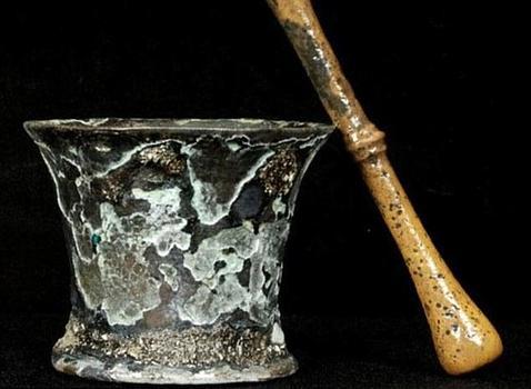 Mortero hallado en el pecio