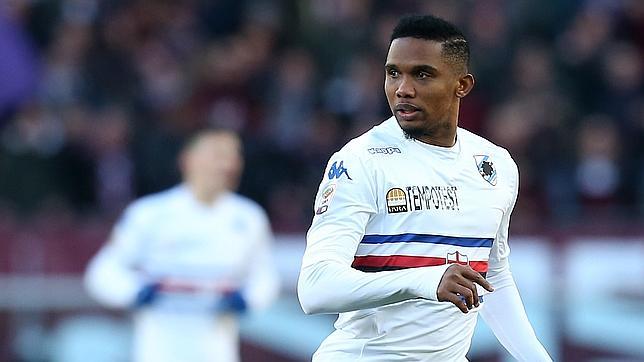 Eto'o podría romper su contrato con la Sampdoria