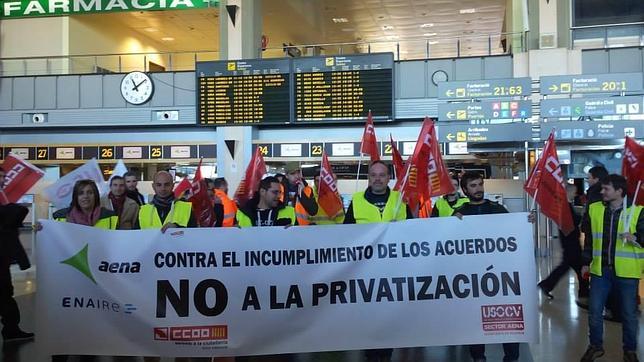 Estas son las fechas y horarios de la huelga de trabajadores de Aena en Valencia y Alicante