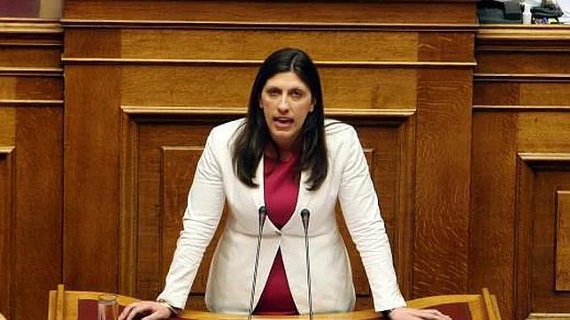 La presidenta del parlamento griego, Zoi Konstandopulu