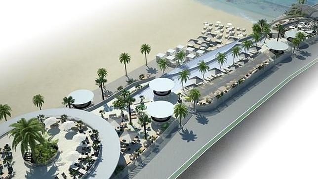 Recreación del futuro «beach club» de Valencia
