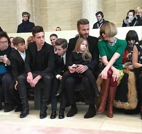 David Beckham y sus hijos en el «front row» de la Semana de la Moda de Nueva York