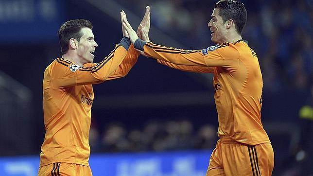 Bale y Cristiano, en el Schalke-Real Madrid de la pasada temporada