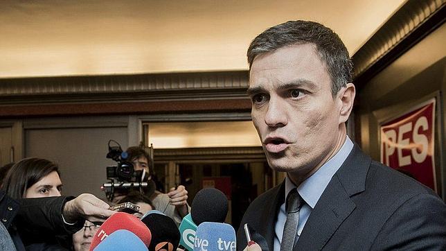 Pedro Sánchez, secretario general del PSOE , en Bruselas
