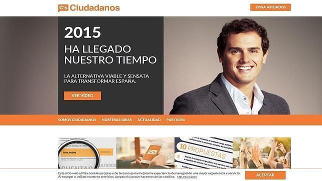 Ciudadanos excluye el valenciano en su nueva página web y lo equipara al catalán