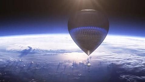 Un parapente desciende hasta la Tierra desde el borde del espacio