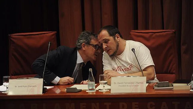 Jordi Pujol Jr. y David Fernández, en la comisión