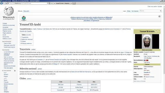La Wikipedia se mofa de El Arabi