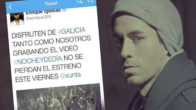 Enrique Iglesias invita a sus fans a visitar Galicia desde su cuenta en Twitter