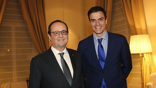 Pedro Sánchez se reúne con François Hollande en Madrid