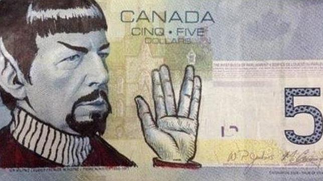 El Banco de Canadá pide a los seguidores de Star Trek que paren de homenajear a Spock en los billetes