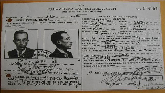 Pasaporte de Miquel Serra i Pàmies, el héroe discreto