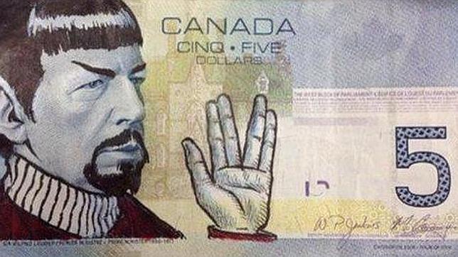 El Banco de Canadá pide que dejen de dibujar en sus billetes la cara de Spock