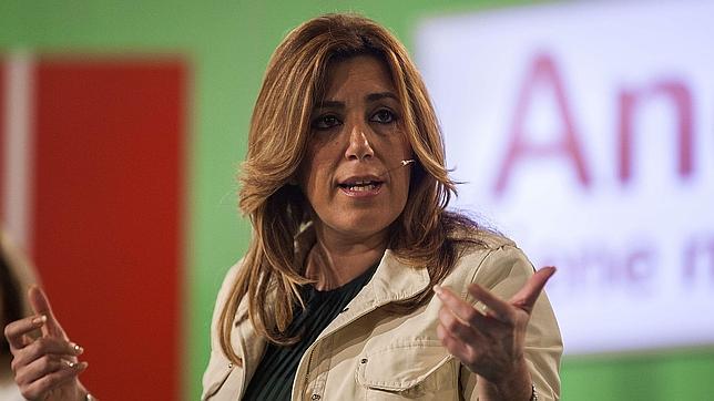 La candidata del PSOE-A, Susana Díaz, durante un acto en Córdoba