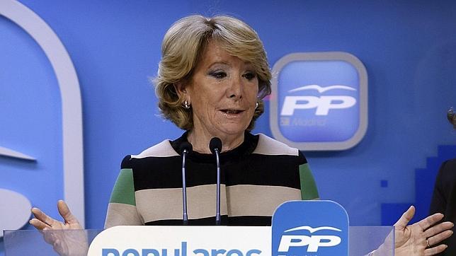 Esperanza Aguirre: «En el PP tememos muchísimo más a Podemos que a Ciudadanos»