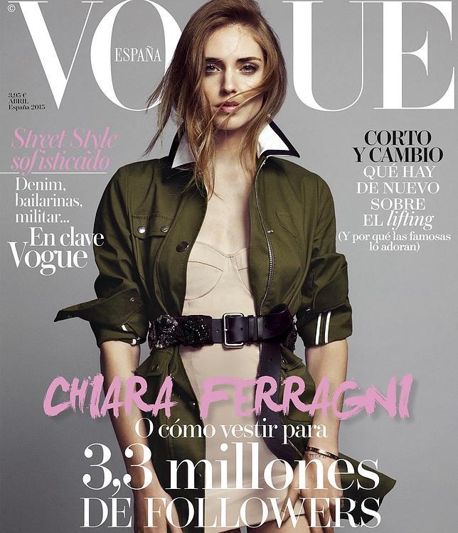 Chiara Ferragni, la primera bloguera que aparece en la portada de «Vogue»