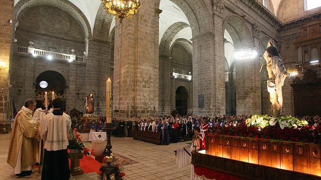 Misa en la Catedral de Valladolid el Domingo de Resurección del año pasado