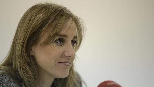 La política Tania Sánchez durante una rueda de prensa