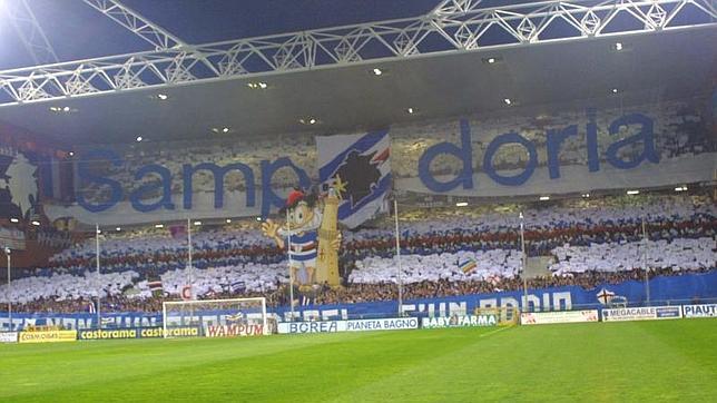 Espectacular tifo de los hinchas de la Sampdoria