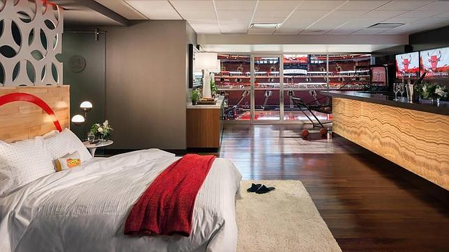 Una imagen de la suite que los Bulls crearan dentro del pabellón