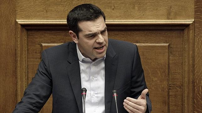 Tsipras, durante una intervención en el Parlamento griego