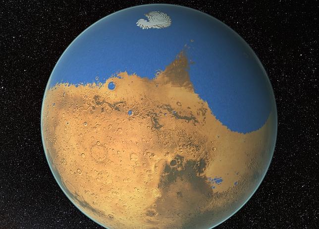 Científicos de la NASA han determinado que Marte tuvo un océano hace unos 4.500 millones de años que ocupó el 19 por ciento del planeta