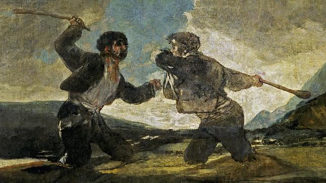 «Duelo a garrotazos», una de las pinturas negras de Francisco de Goya