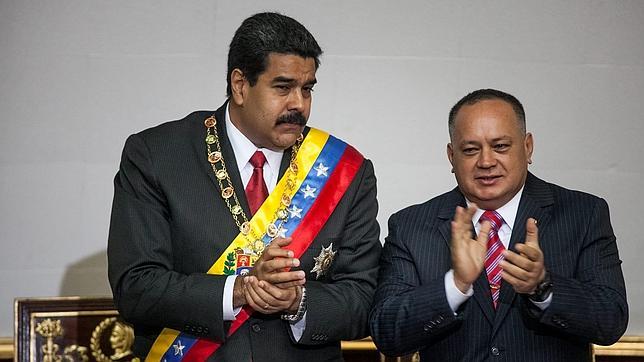 El presidente de Venezuela Nicolás Maduro con el presidente de la Asamblea Nacional Diosdado Cabello