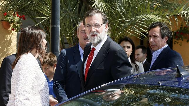 Mariano Rajoy, a su llegada este sábado a Elche (Alicante)