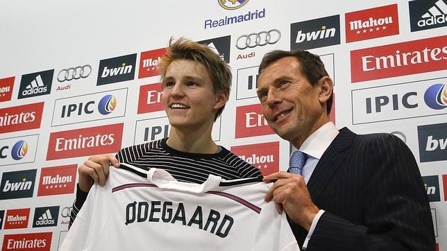 Odegaard, el día de su presentación con el Real Madrid