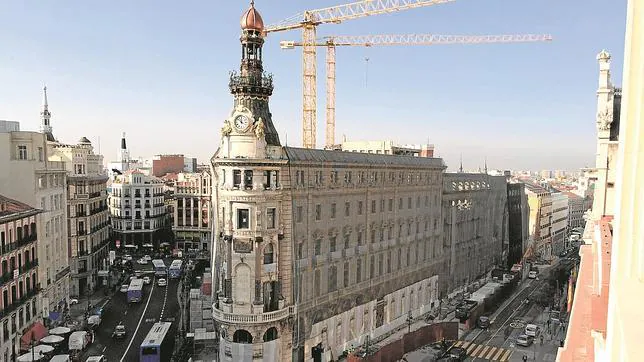 El edificio de Canalejas visto desde la calle Alcalá