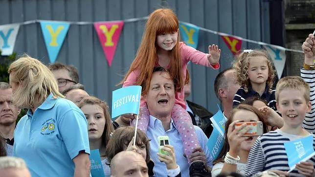 David Cameron, ayer, en un evento deportivo en Yorkshire