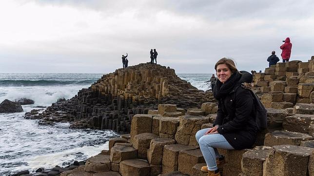 Elena Mesonero, madrileña de 24 años, trabajando de guía turística en Irlanda del Norte