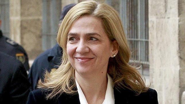 La Infanta Cristina pide al juez que rebaje su fianza de 2,7 millones por el caso Nóos