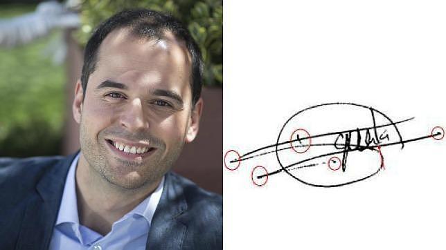 Ignacio Aguado y su firma