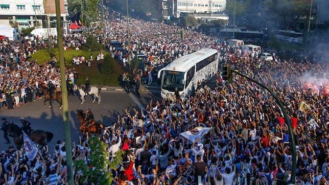 Quedada para recibir al Madrid en el Bernabéu