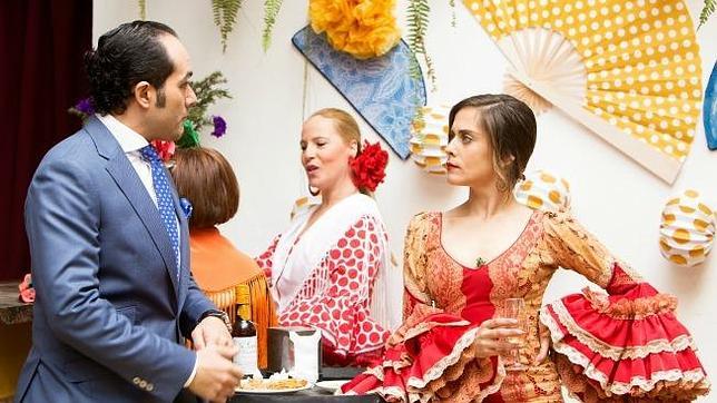 Aurora Gaviño viste de flamenca a la serie «Allí Abajo»