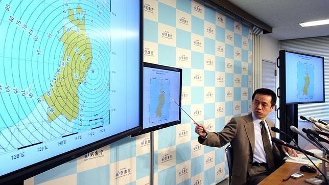 Rueda de prensa de la agencia de metereología nipona, para informar sobre el terremoto
