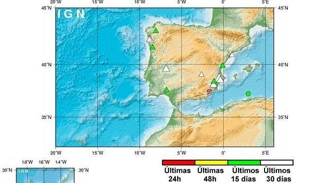 Un terremoto de 2,6 grados de magnitud sacude de madrugada Águilas