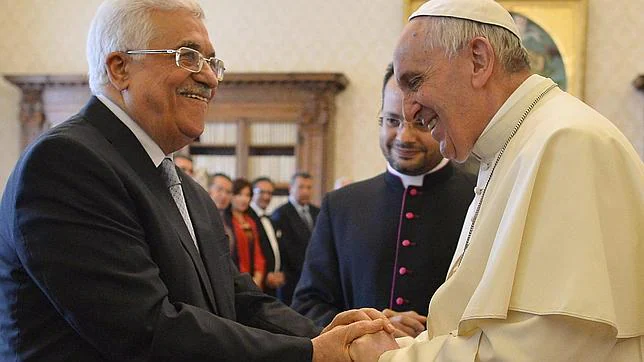 Mahmud Abás y el Papa Francisco, esta mañana en el Vaticano