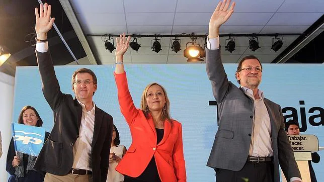 Feijóo y Rajoy respaldaron a la candidata popular en Vigo, Elena Muñoz