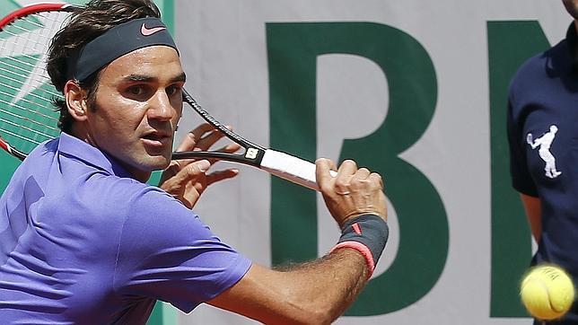El suizo Roger Federer, en su partido ante Alejandro Falla