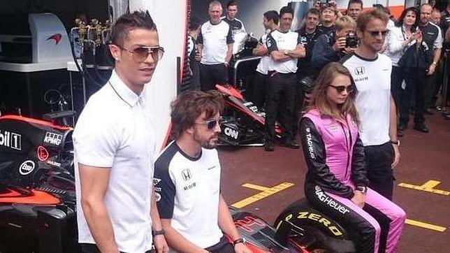 Cristiano Ronaldo y Fernando Alonso, juntos en Mónaco