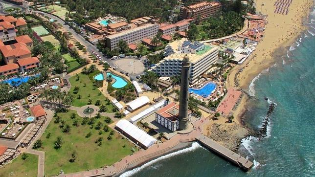 Vista aérea del faro de Maspalomas