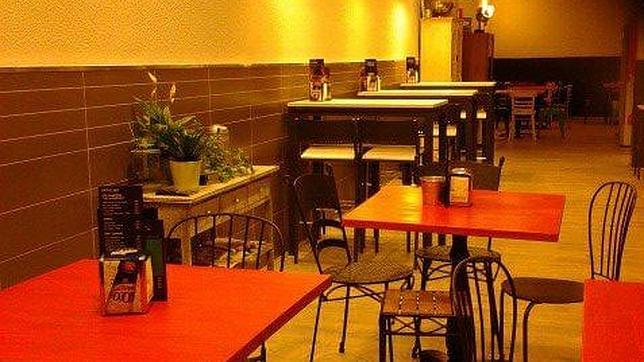 Interior de la cafetería