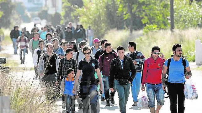 Refugiados griegos a su llegada a la isla griega de Kos