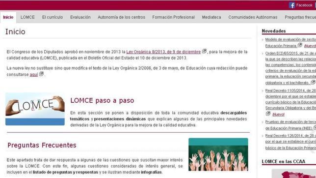 Nace un nuevo portal web sobre la Lomce