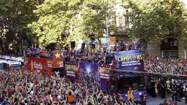 La celebración del Barcelona, en imágenes